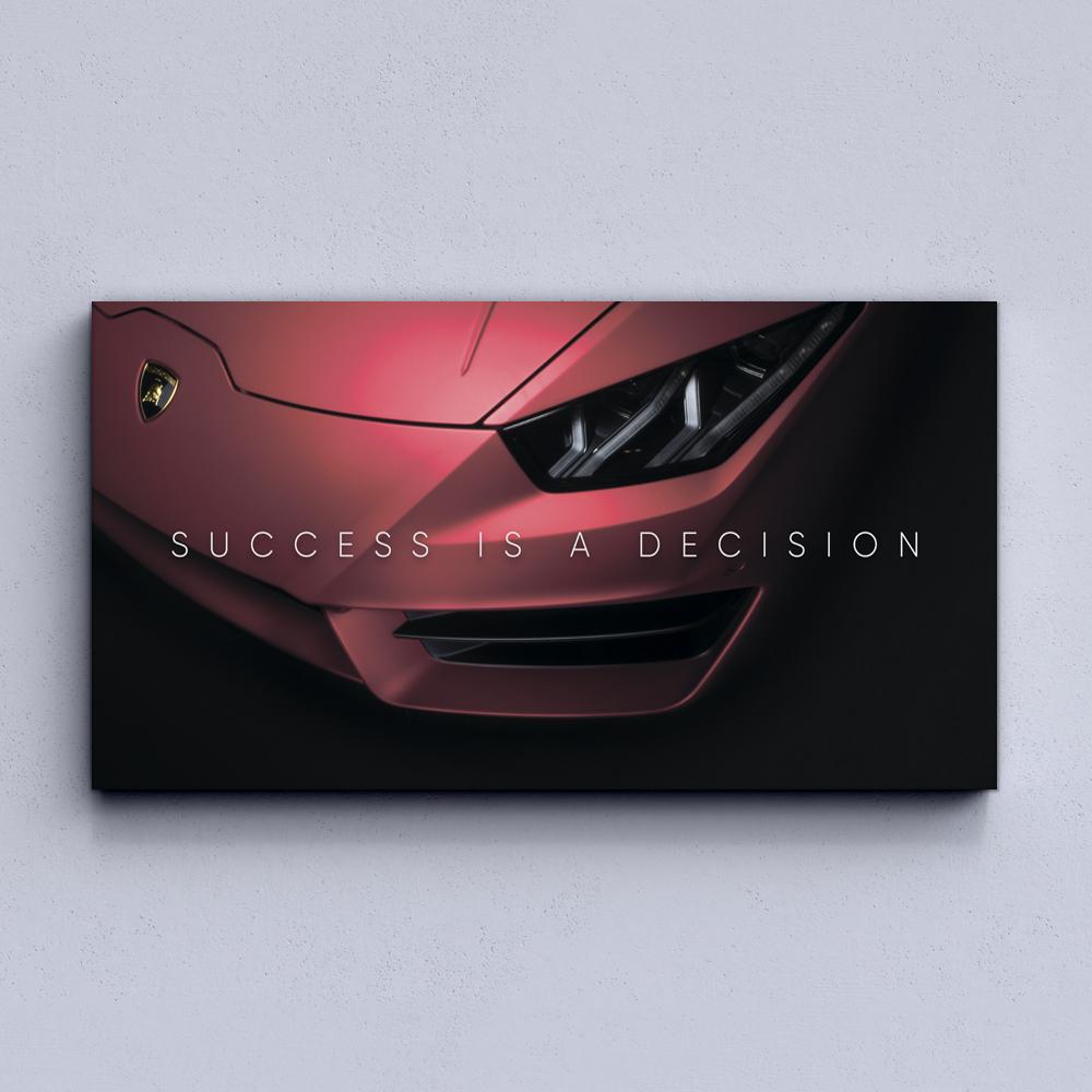 Success is a Decision - Lamborghini Canvas