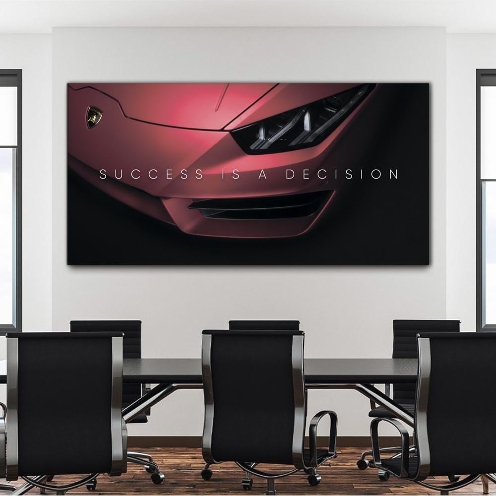 Success is a Decision - Lamborghini Canvas