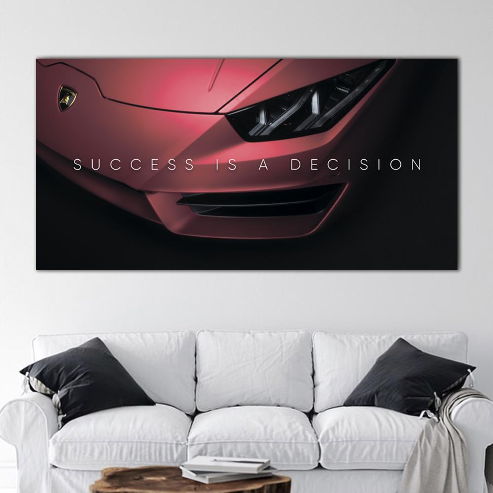 Success is a Decision - Lamborghini Canvas