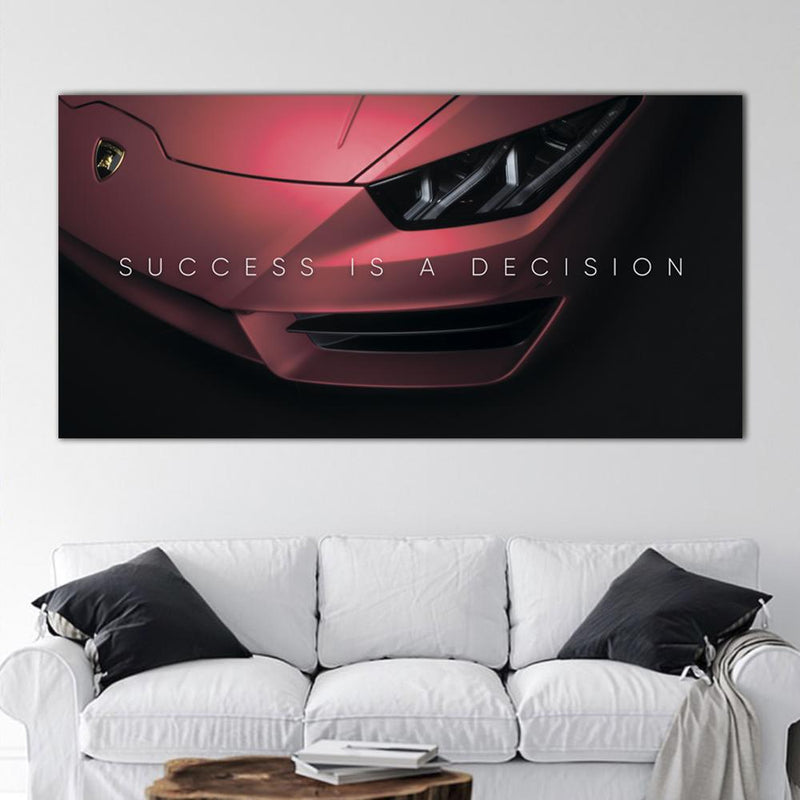 Erfolg ist eine Entscheidung – Lamborghini Canvas