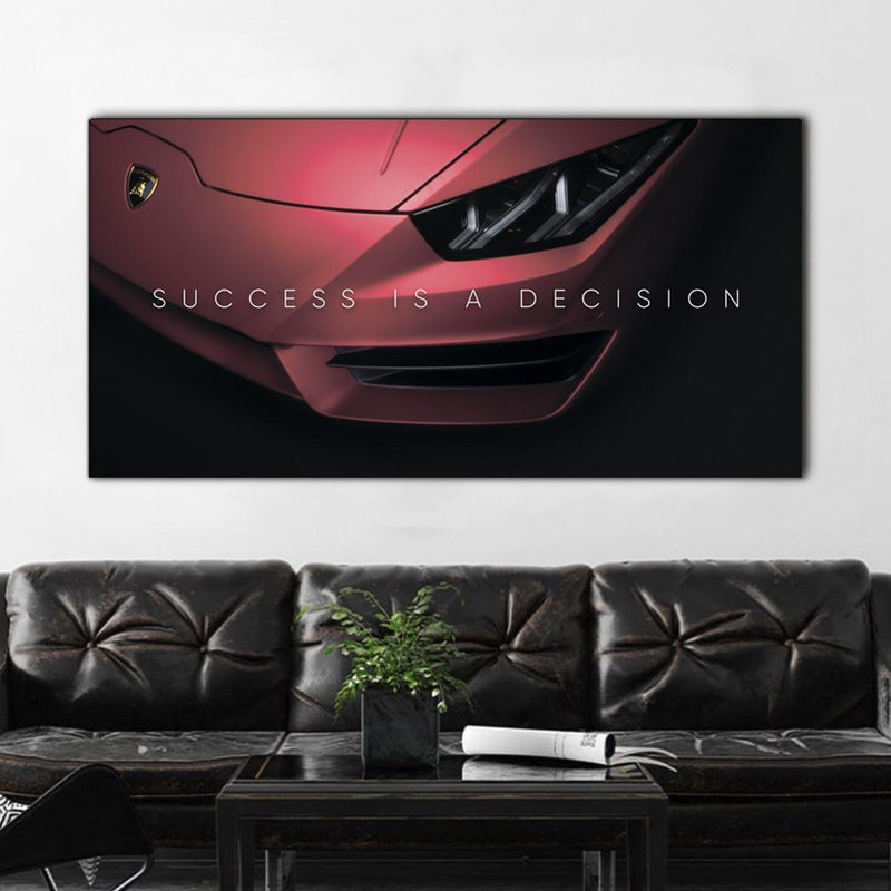 Le succès est une décision - Lamborghini Canvas