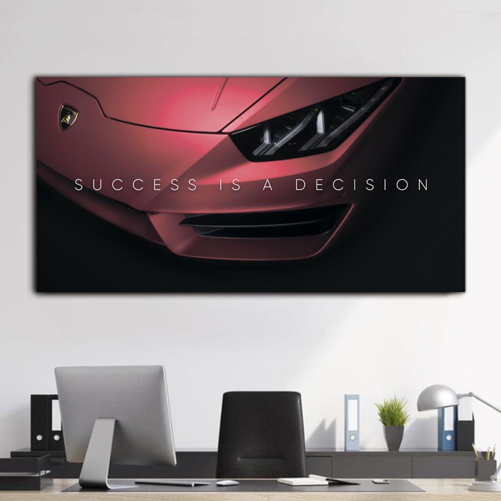 Success is a Decision - Lamborghini Canvas