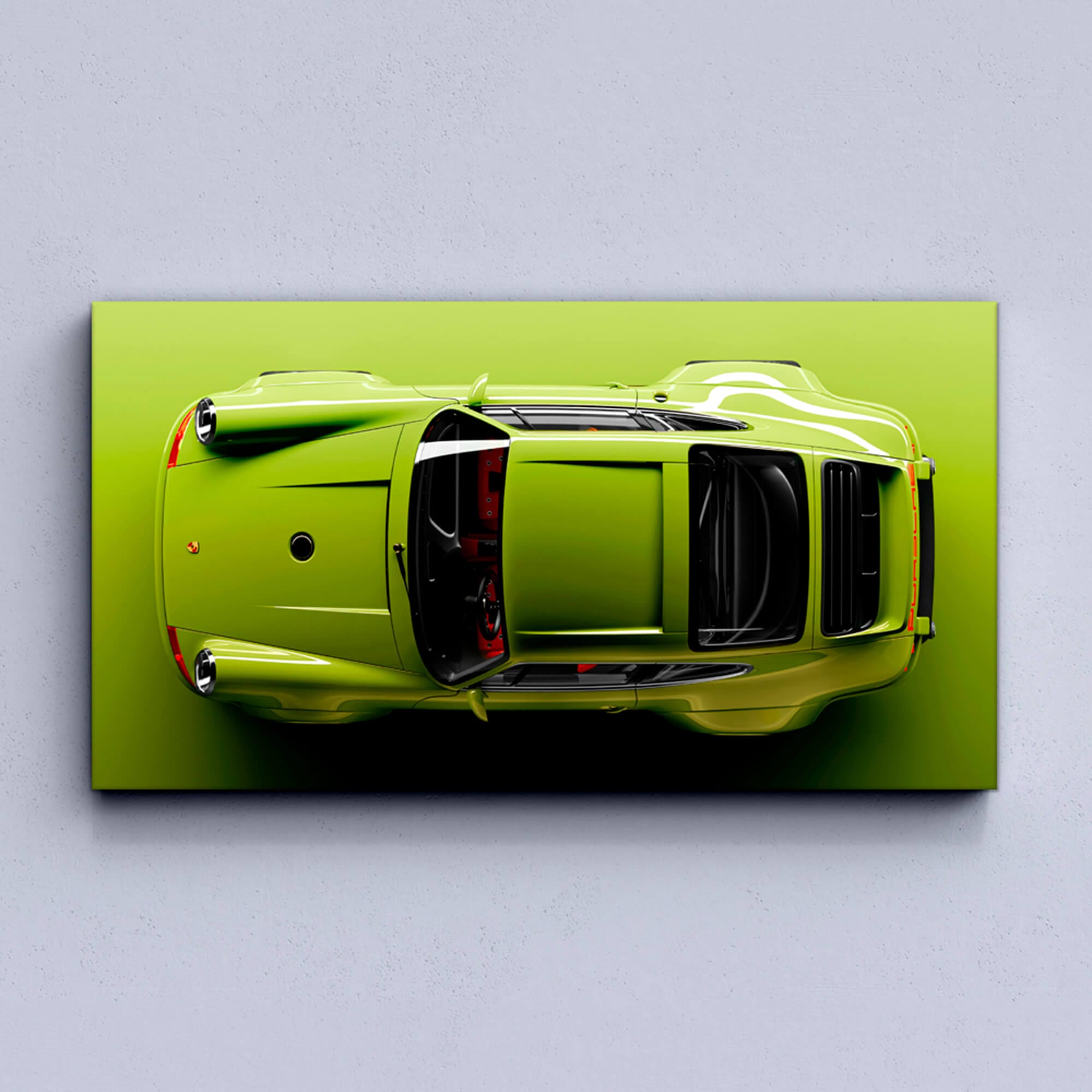 Light Green Porsche 911 Canvas