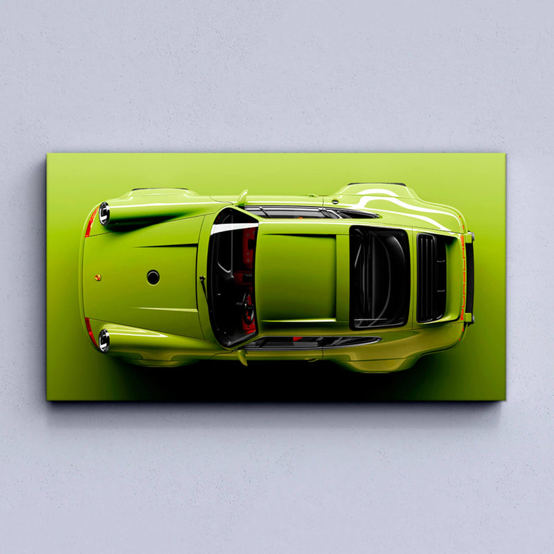 Hellgrüner Porsche 911 Canvas