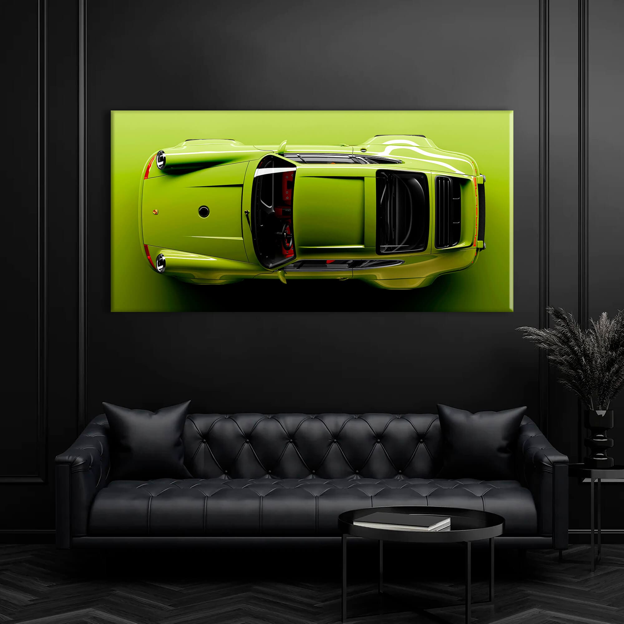 Light Green Porsche 911 Canvas