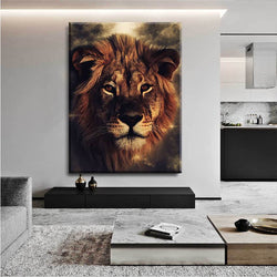 Lion Brown Canvas