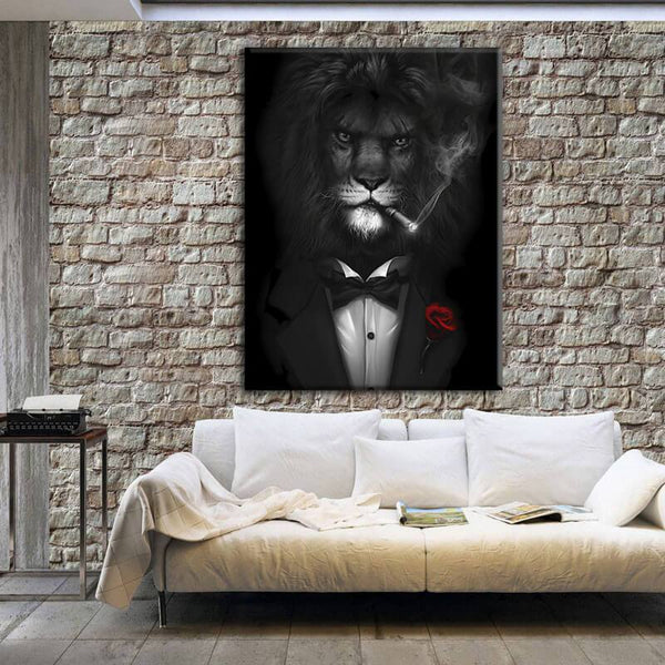 Lion in Jacket Canvas