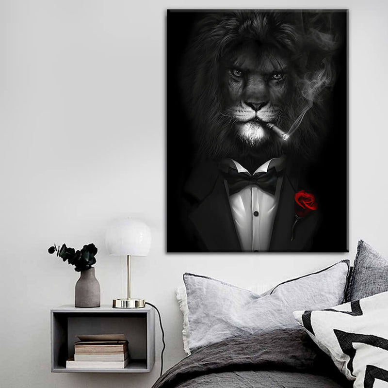 Lion in Jacket Canvas