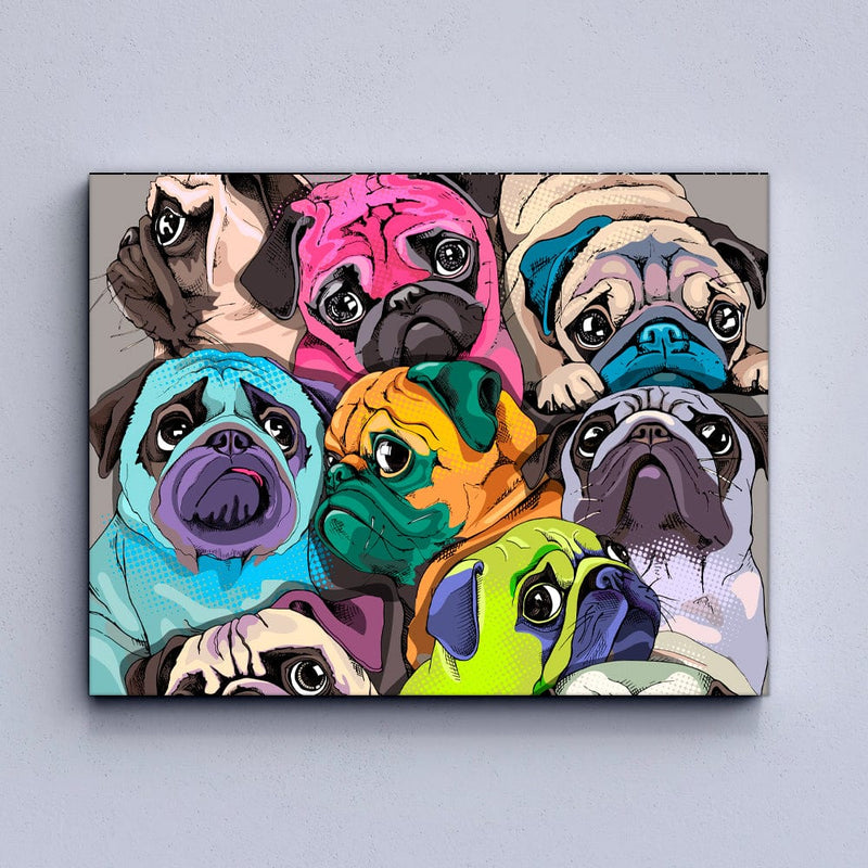 Lovely Pugs Canvas