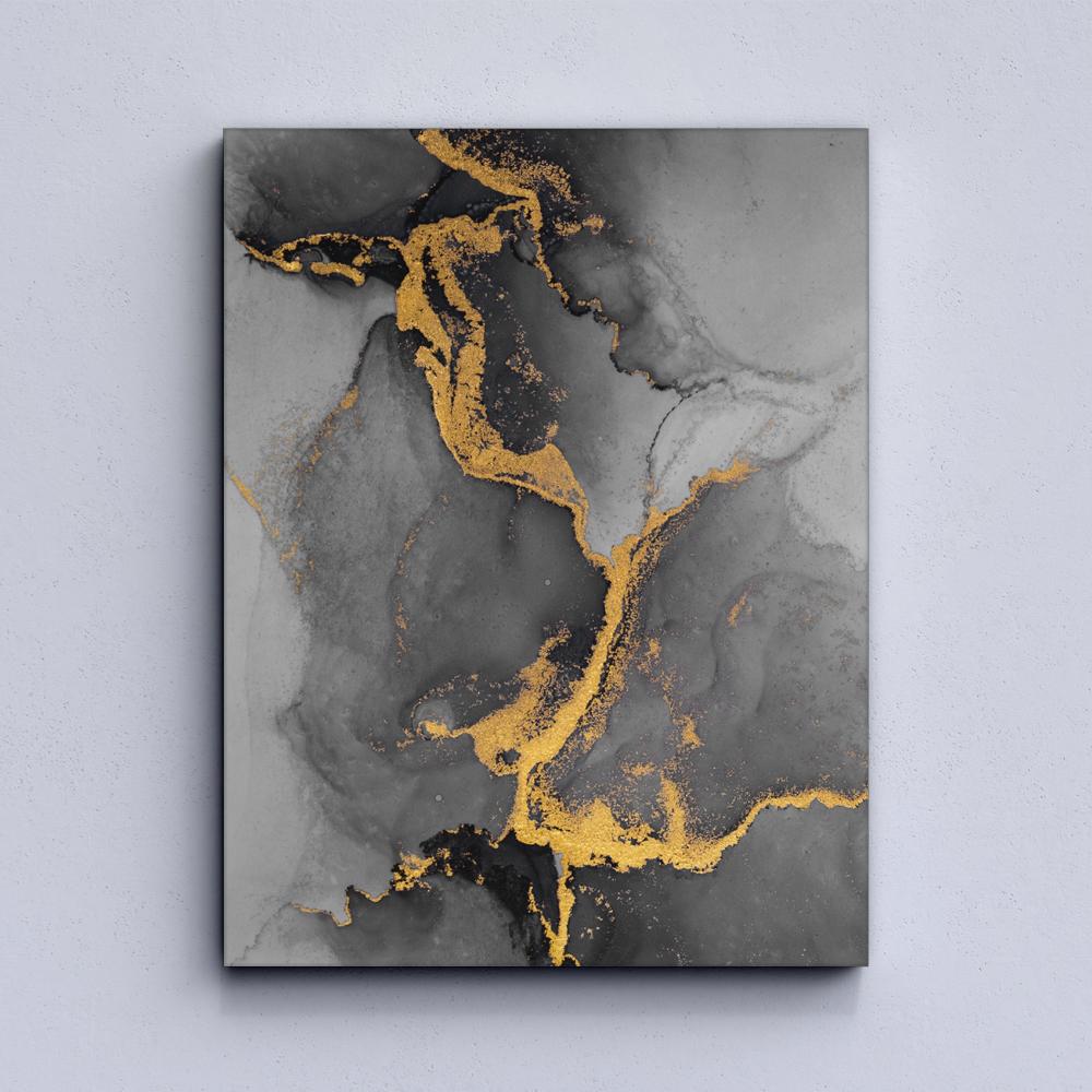 Luxury Golden Abstract Canvas