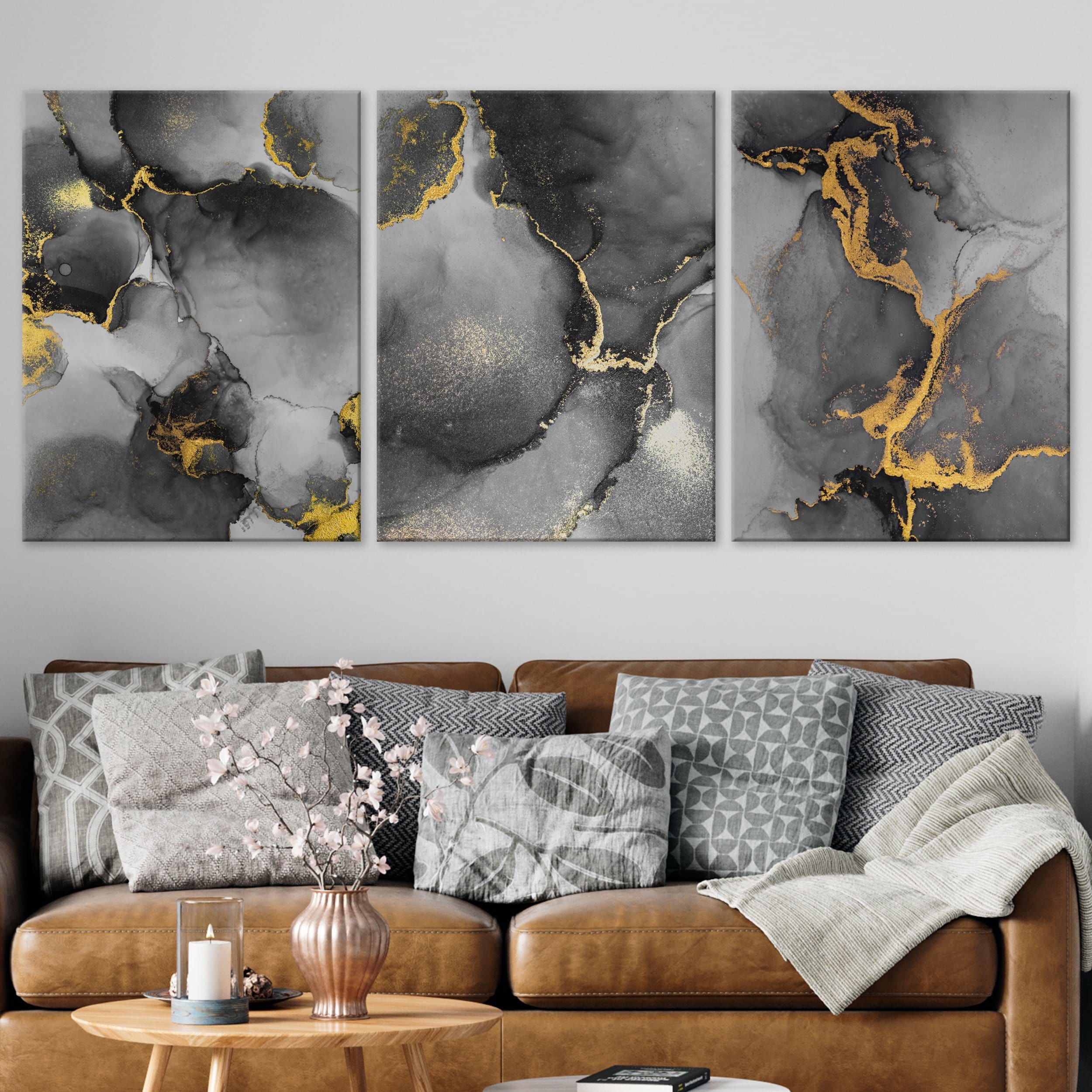 Luxury Golden Abstract Canvas