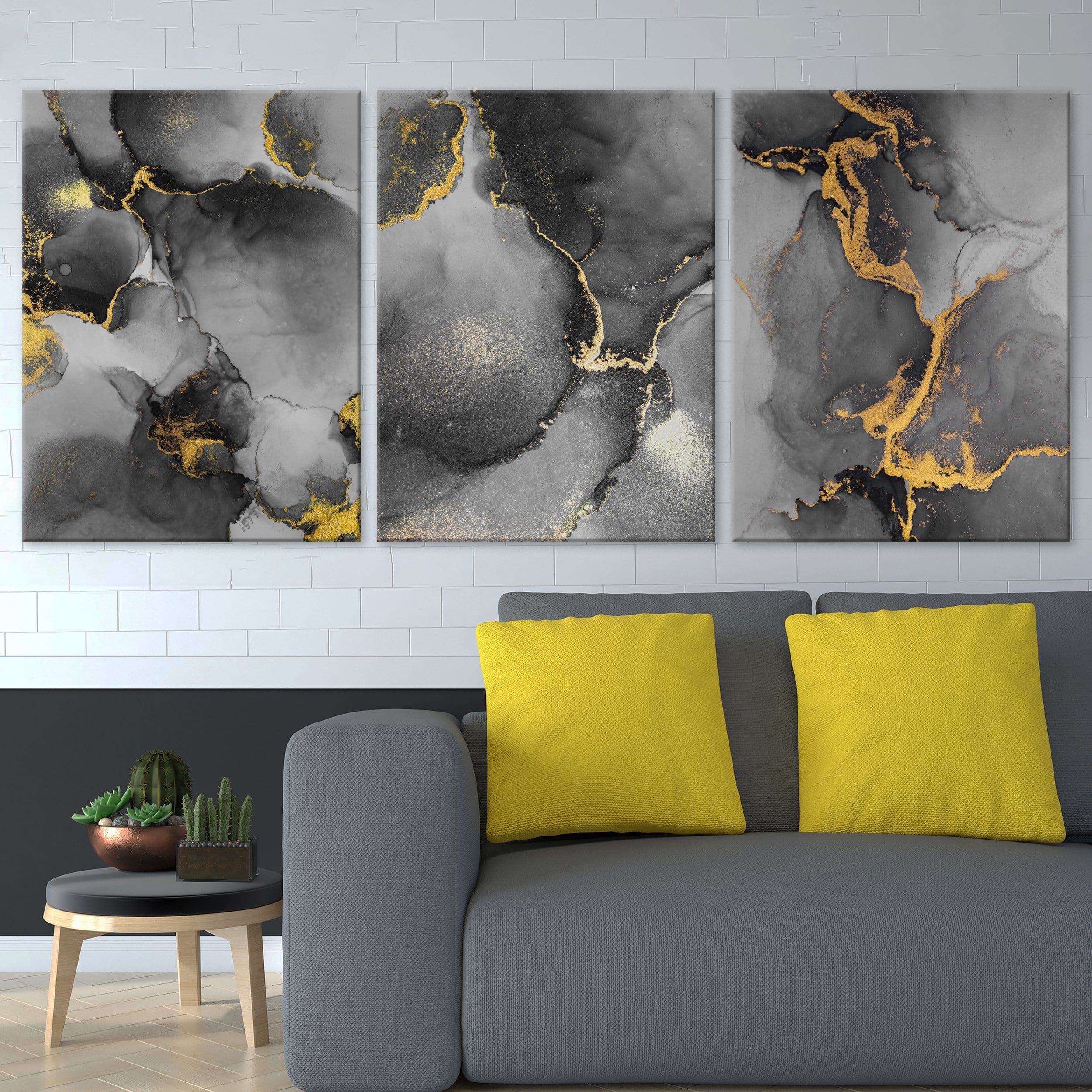 Luxury Golden Abstract Canvas