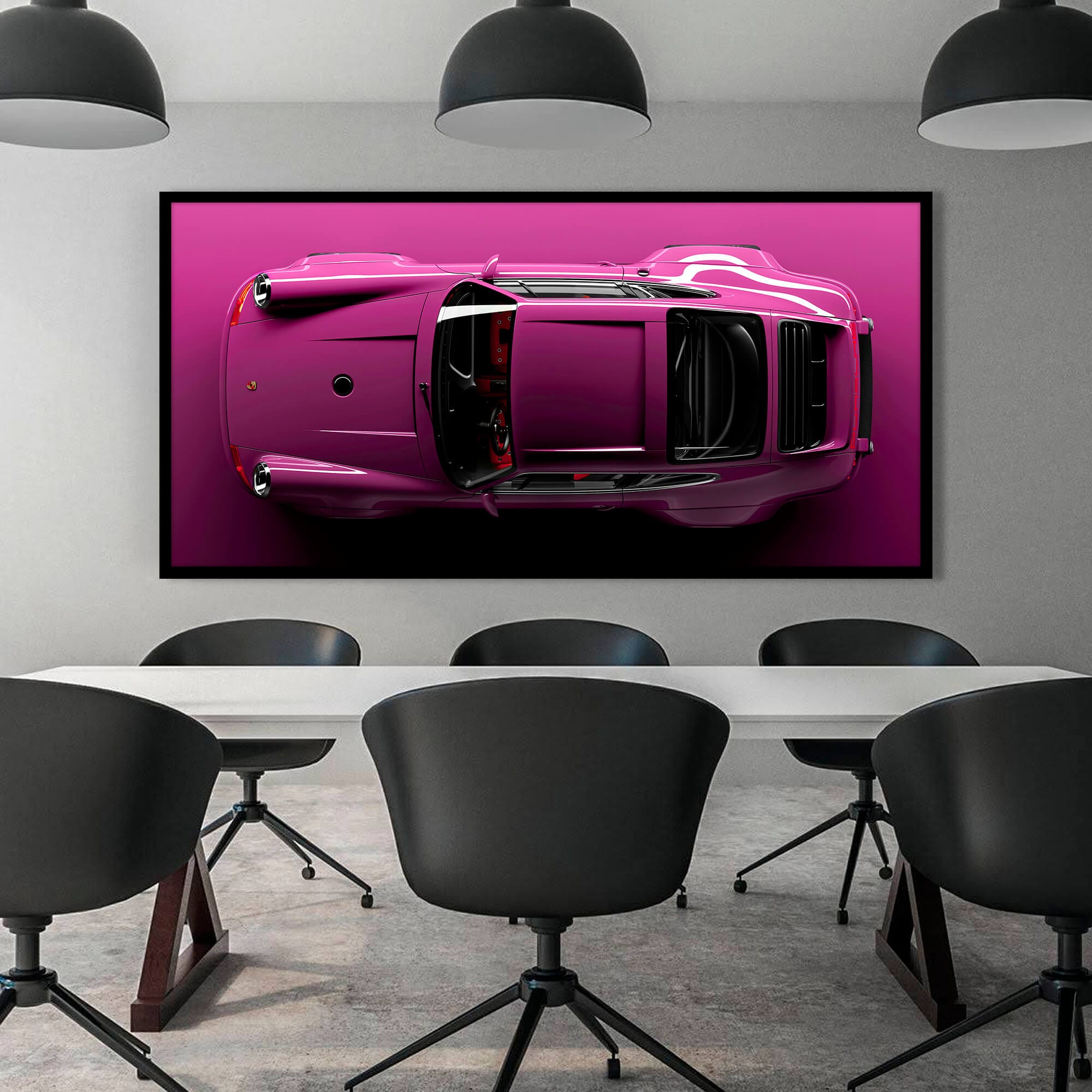 Toile Porsche 911 magenta