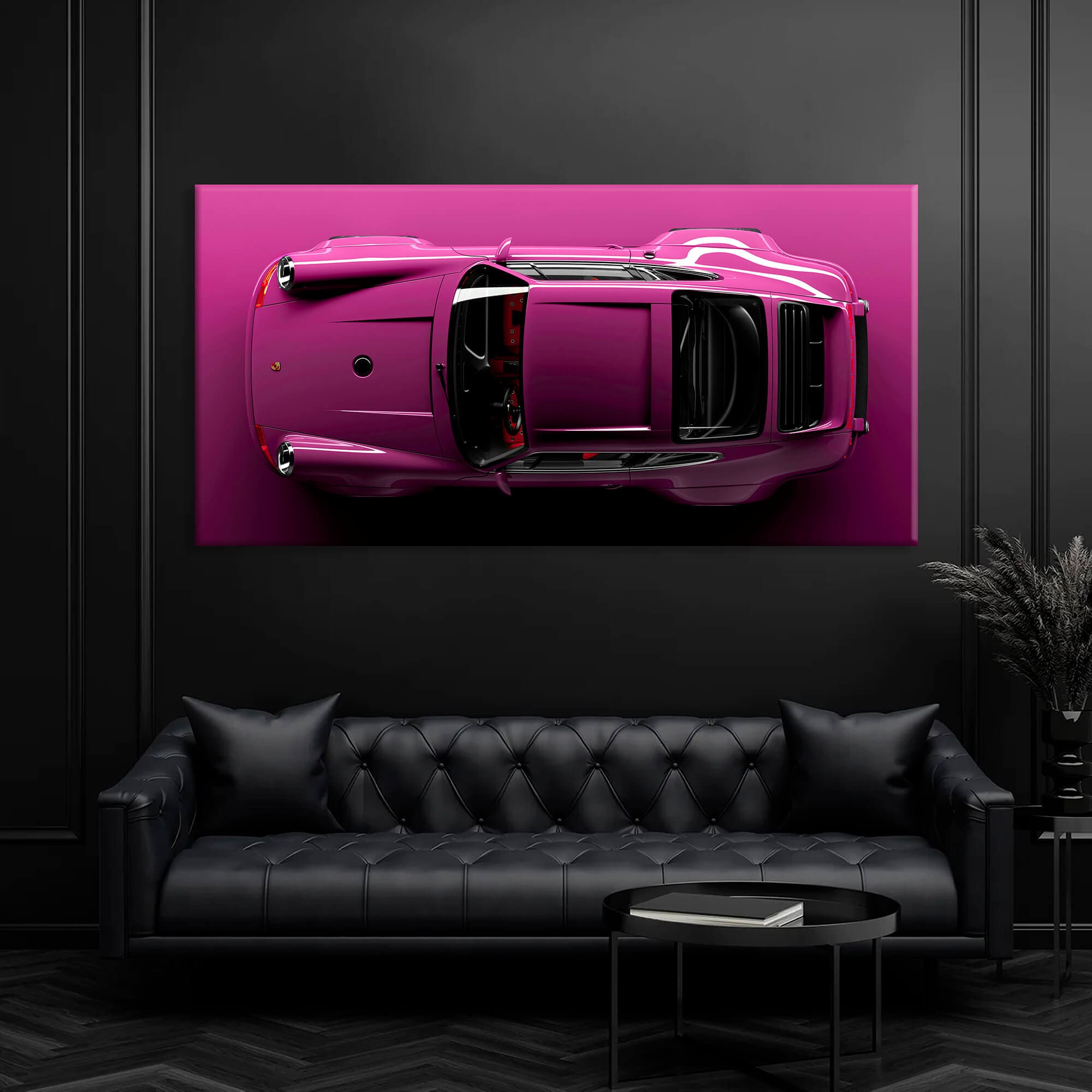 Toile Porsche 911 magenta