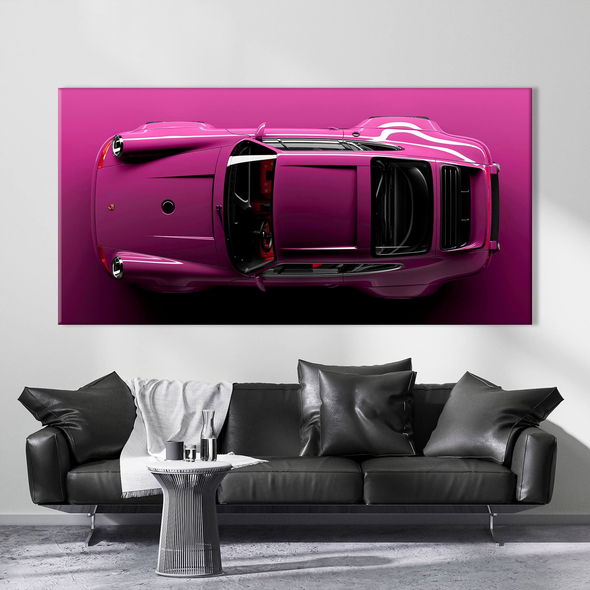 Toile Porsche 911 magenta