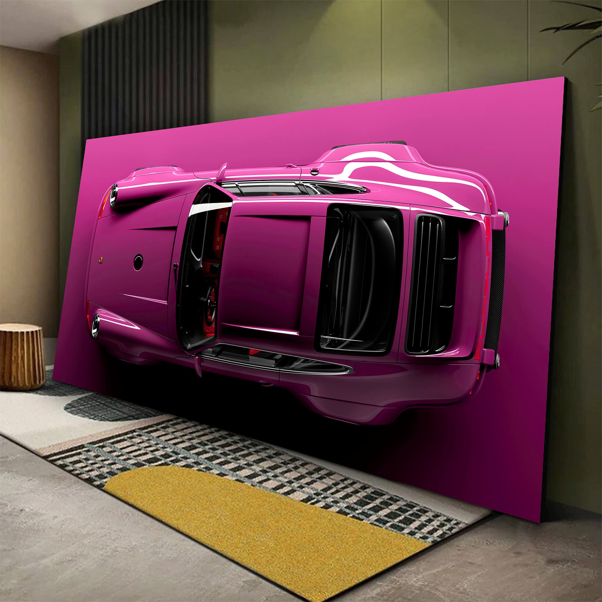 Magenta Porsche 911 Canvas