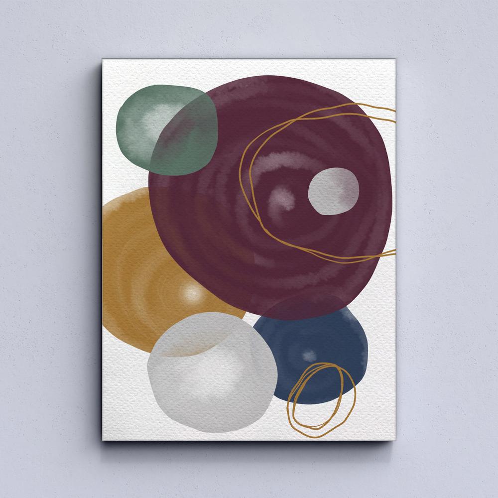 Minimalismus-Aquarell-Spots-Leinwand