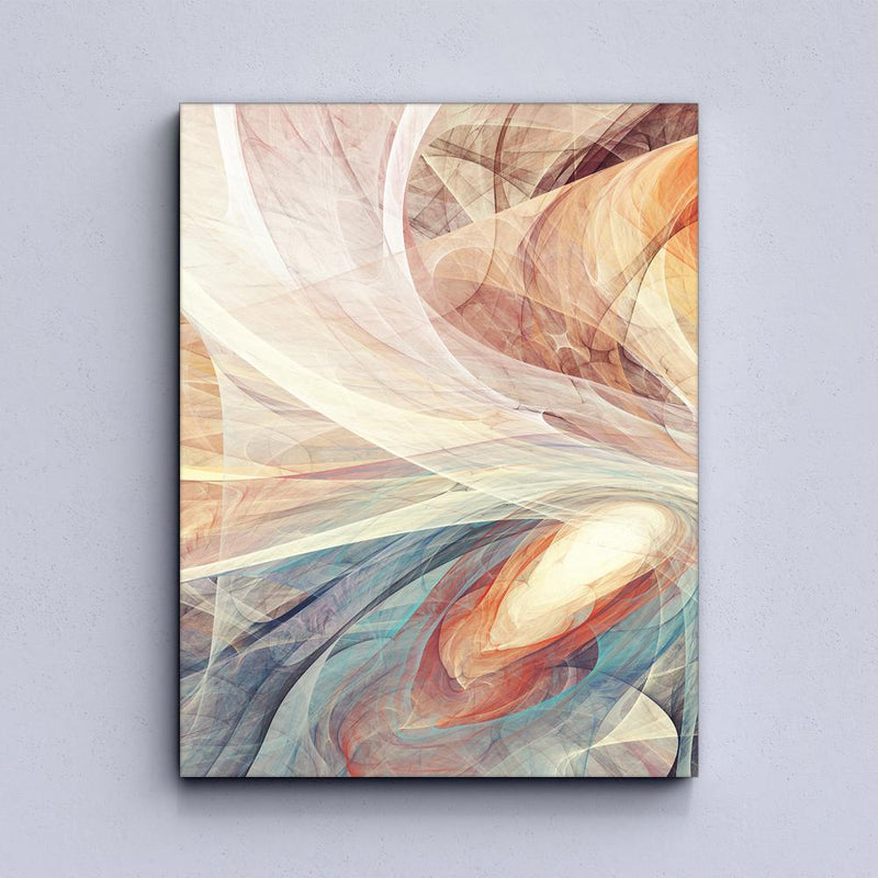 Modern Abstract Psychedelic Lines Canvas