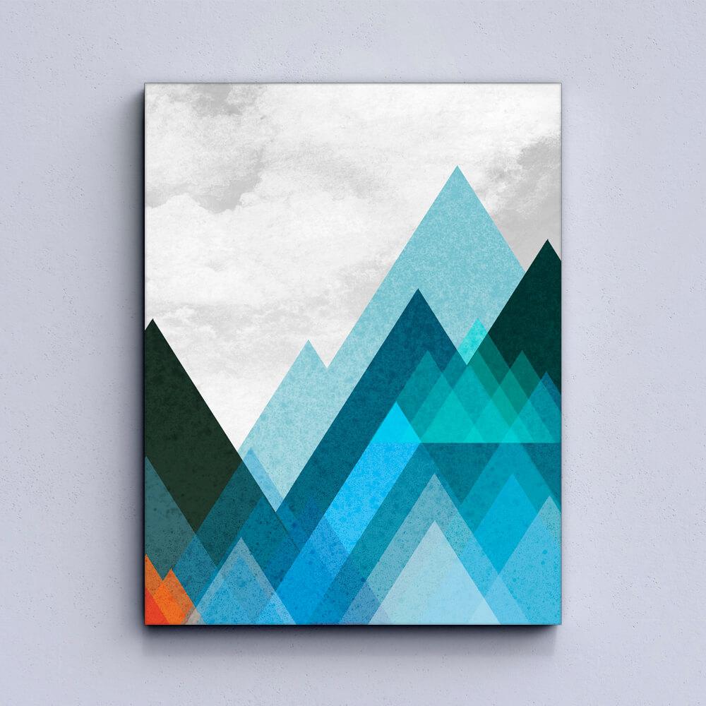 Mosaic mountain Canvas