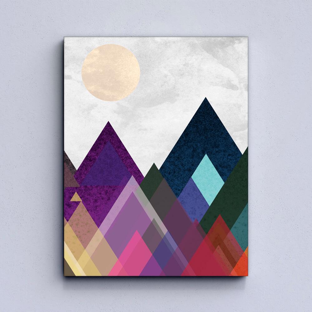 Mosaic mountain Canvas