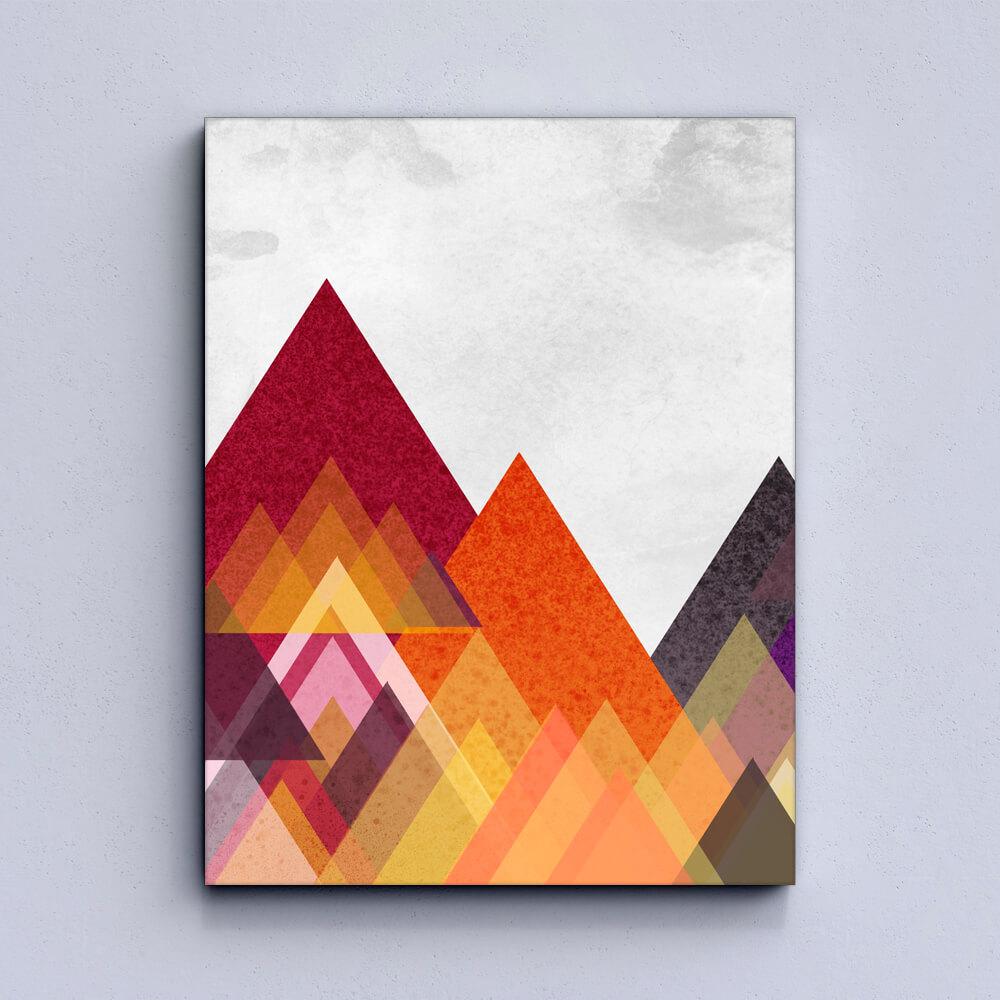 Mosaic mountain Canvas