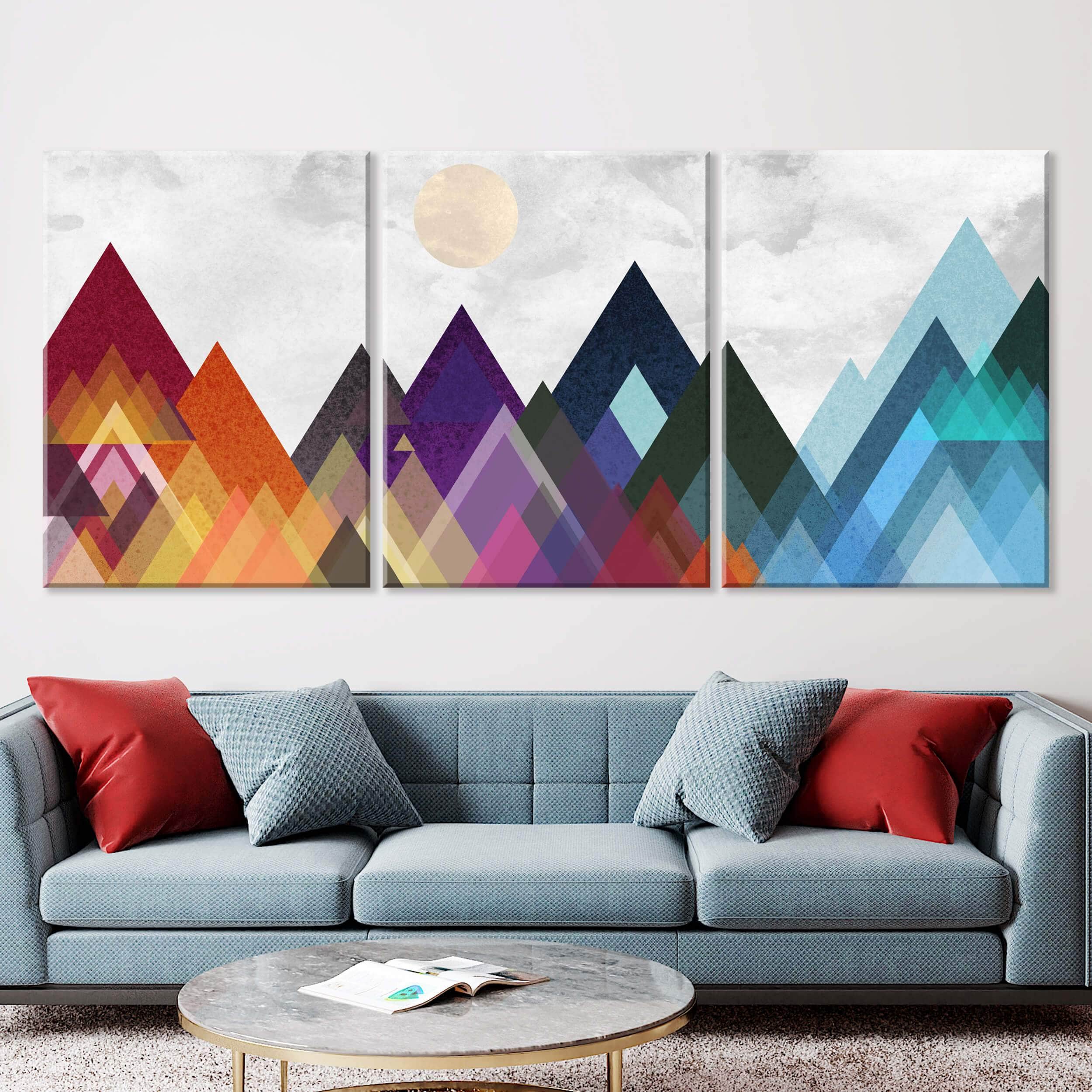 Mosaic mountain Canvas