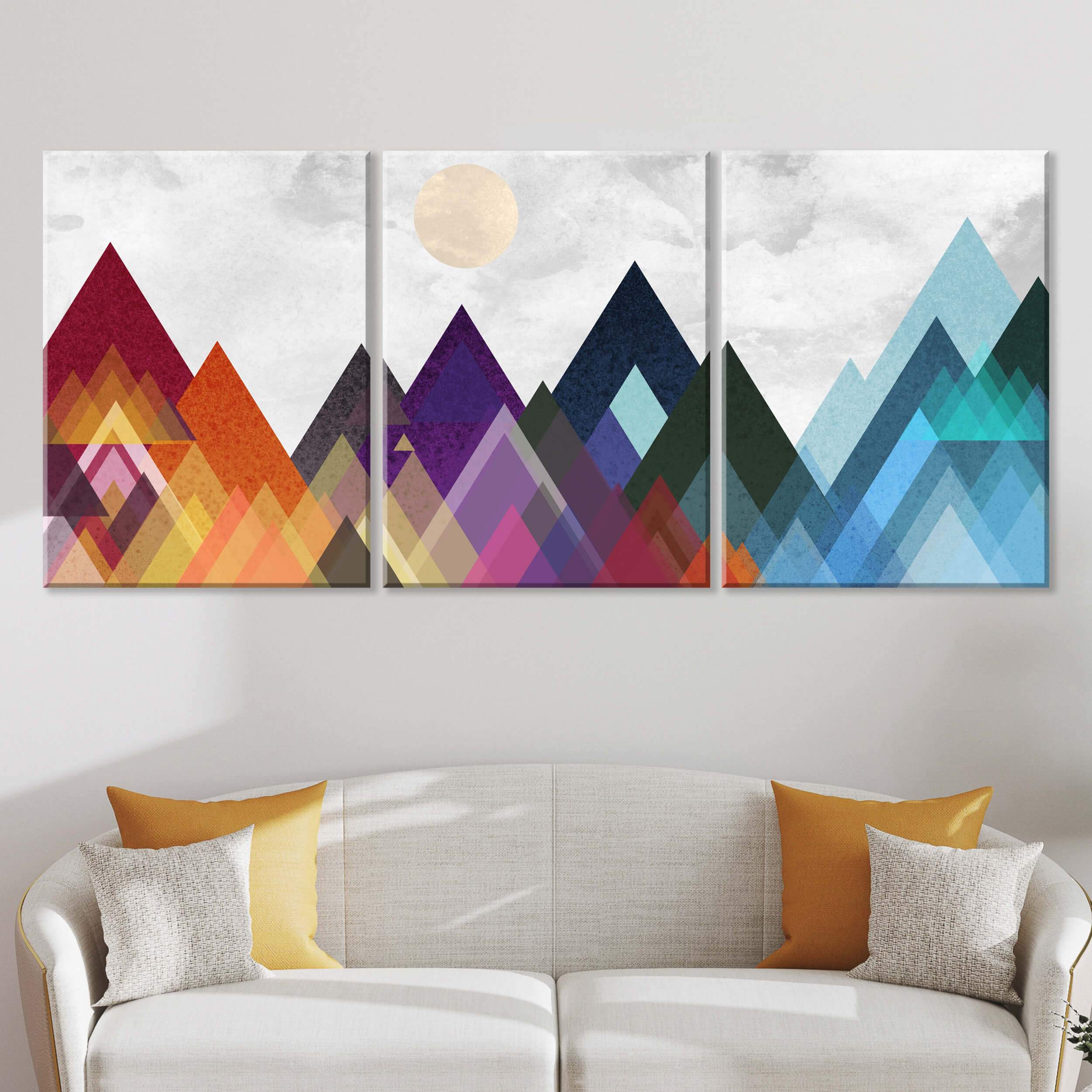 Mosaic mountain Canvas