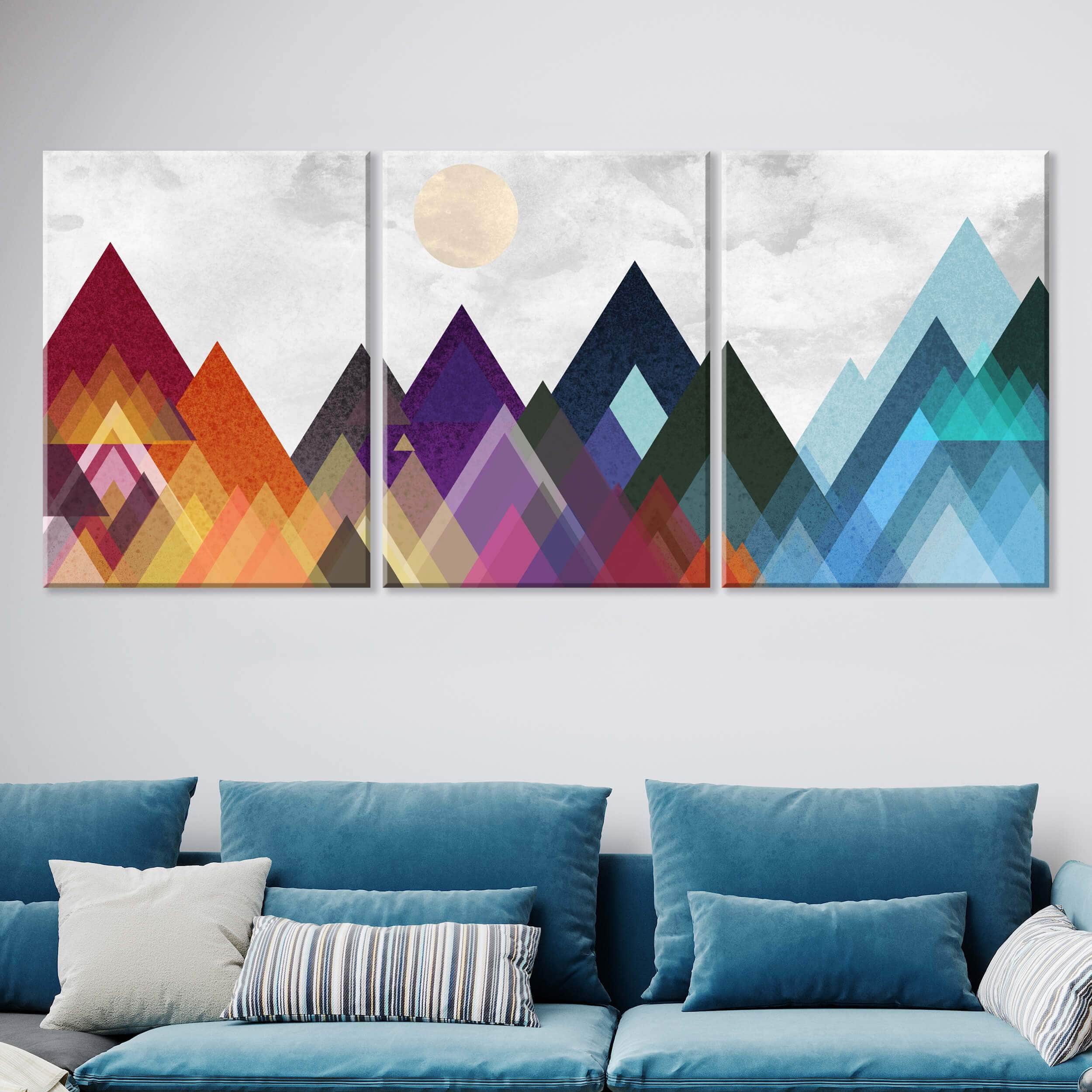 Mosaic mountain Canvas