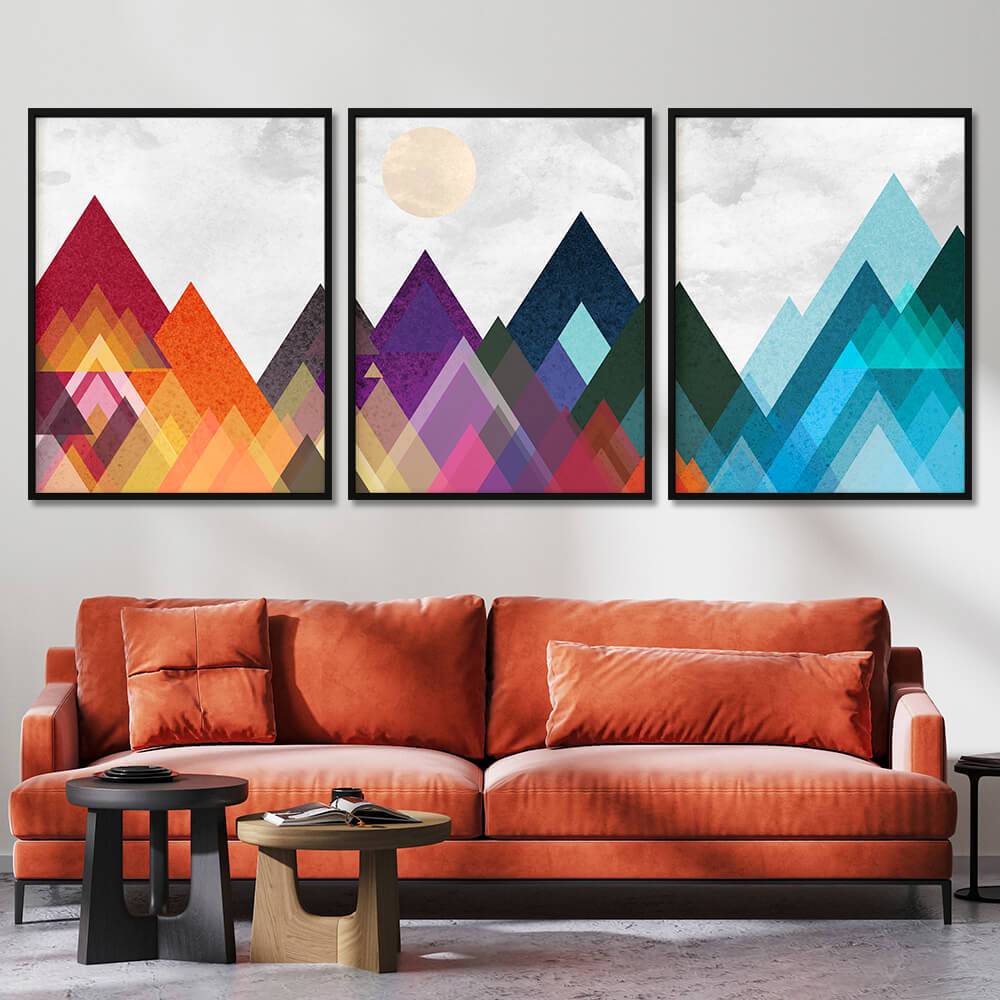 Mosaic mountain Canvas