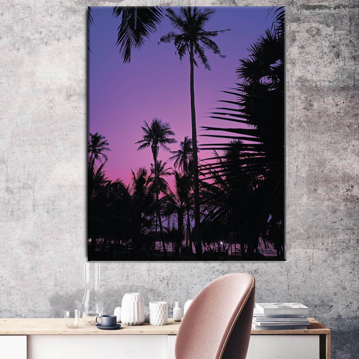 Palm Violet Canvas