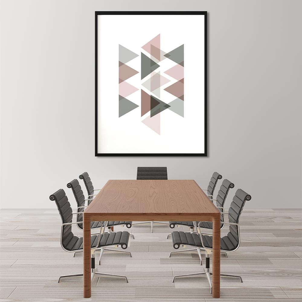 Pastel Triangles Pink Canvas