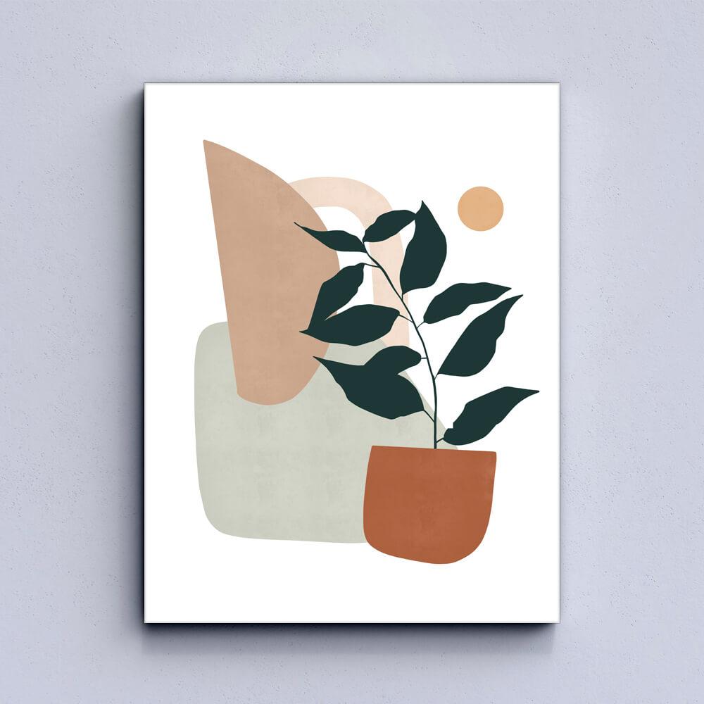 Plants and Shapes Canvas