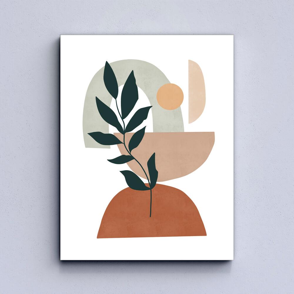 Plants and Shapes Canvas