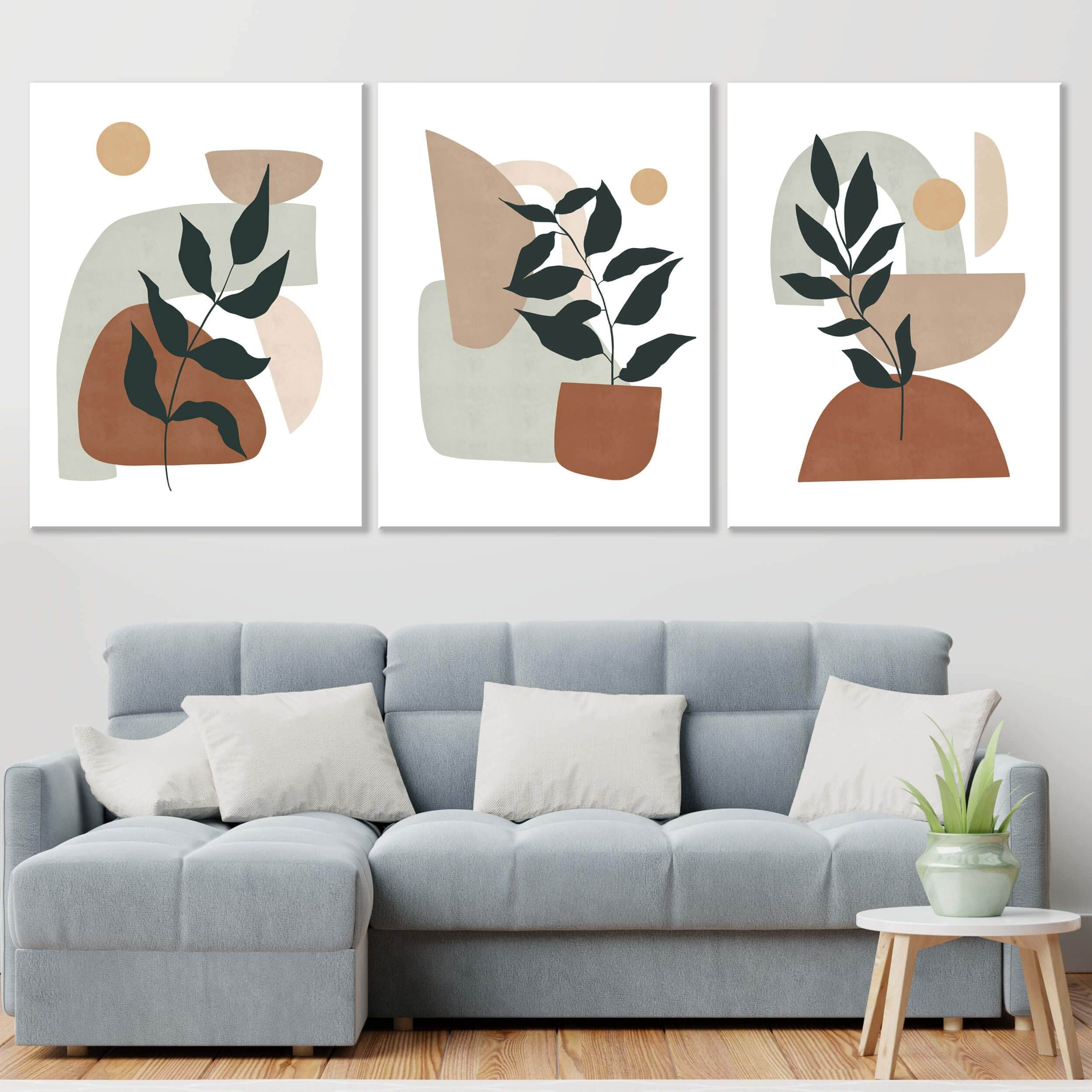 Plants and Shapes Canvas