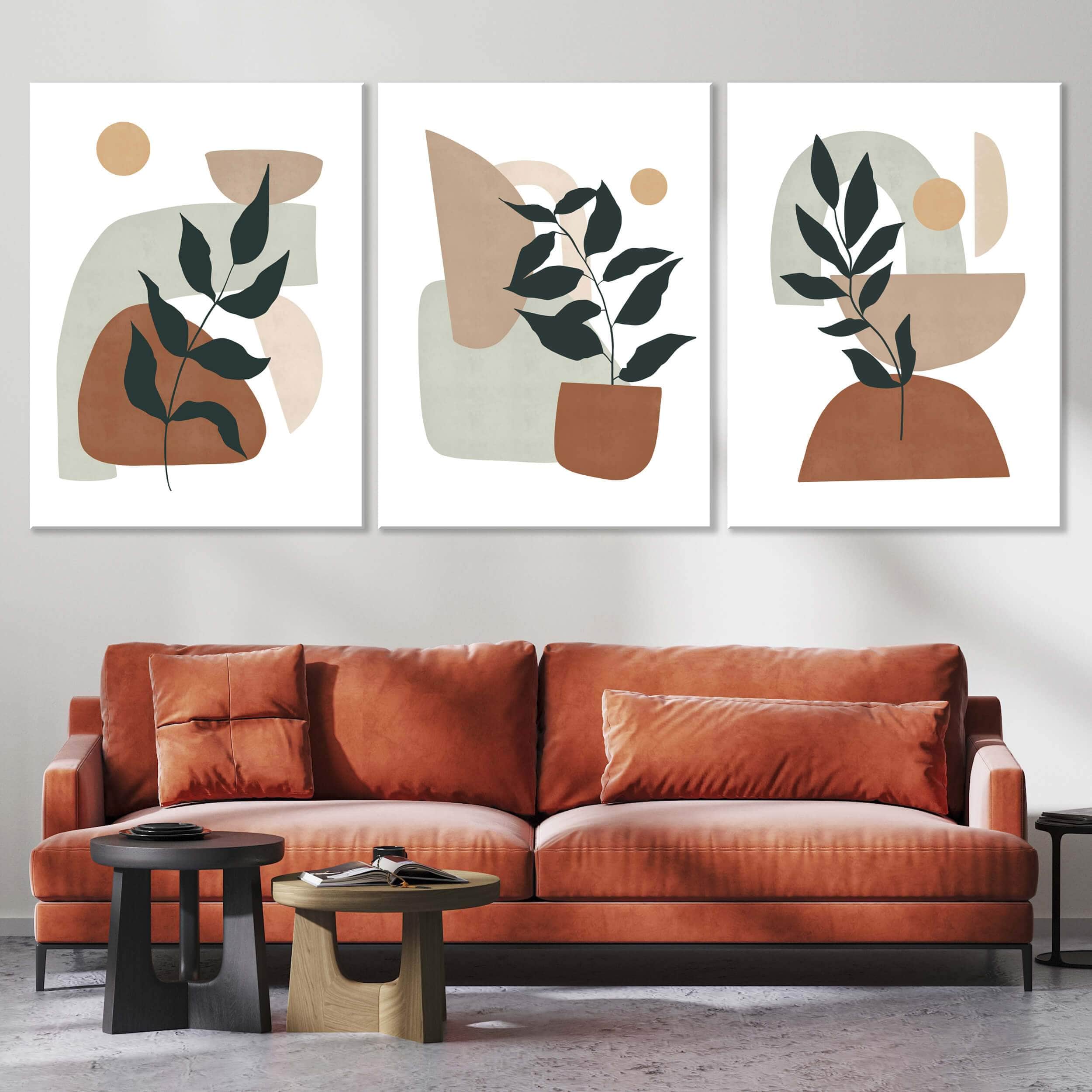 Plants and Shapes Canvas