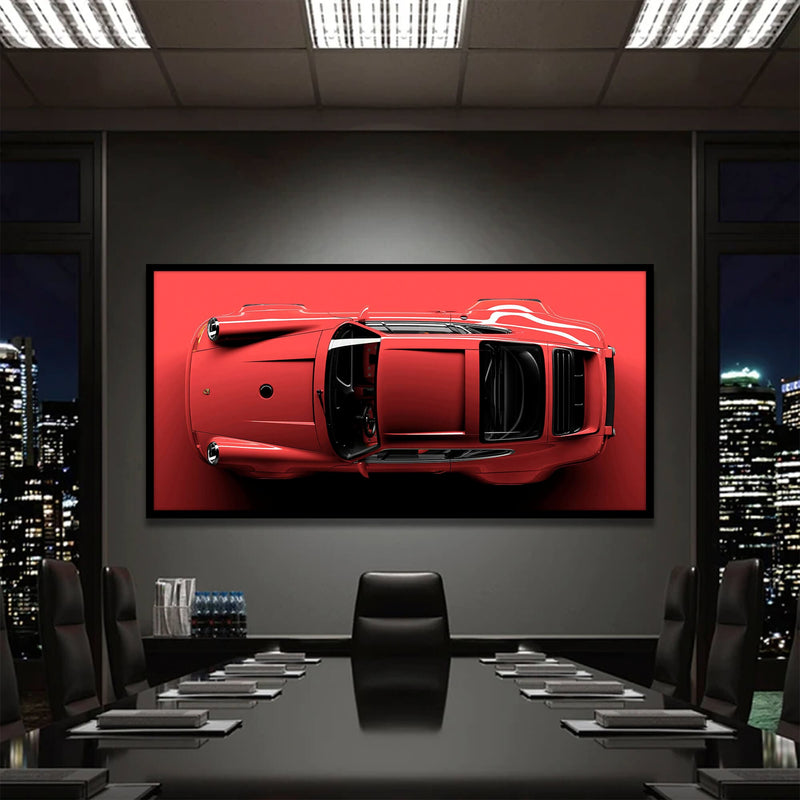 Toile Porsche 911 rouge