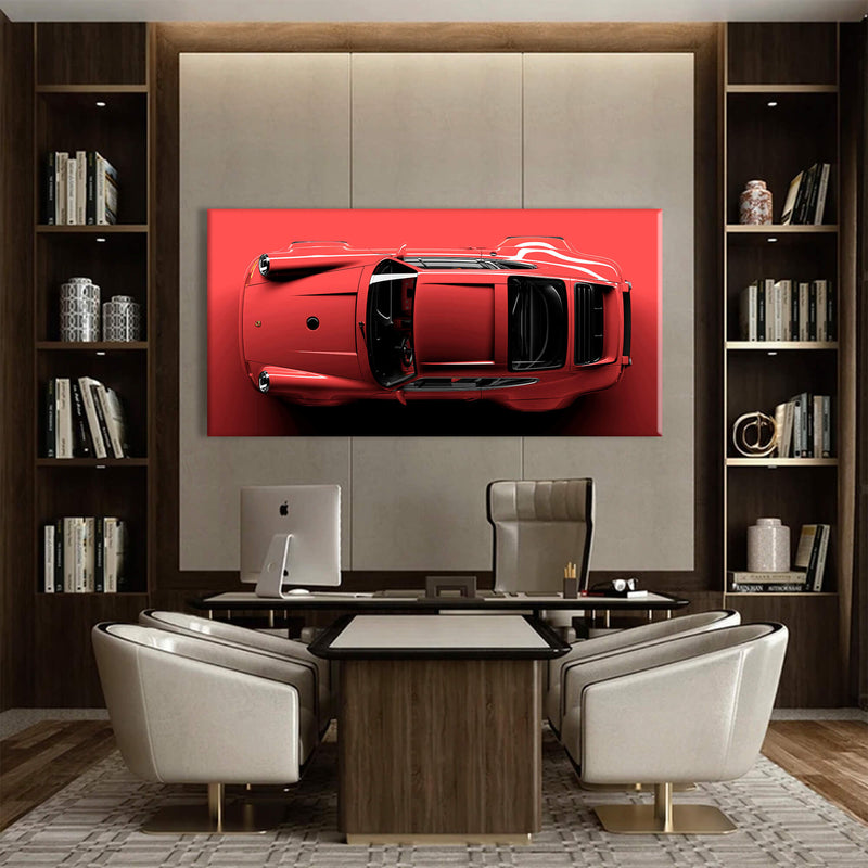 Toile Porsche 911 rouge
