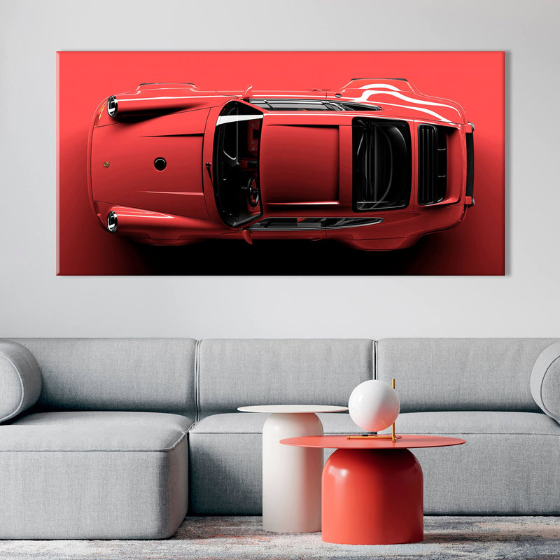 Rotes Porsche 911 Canvas