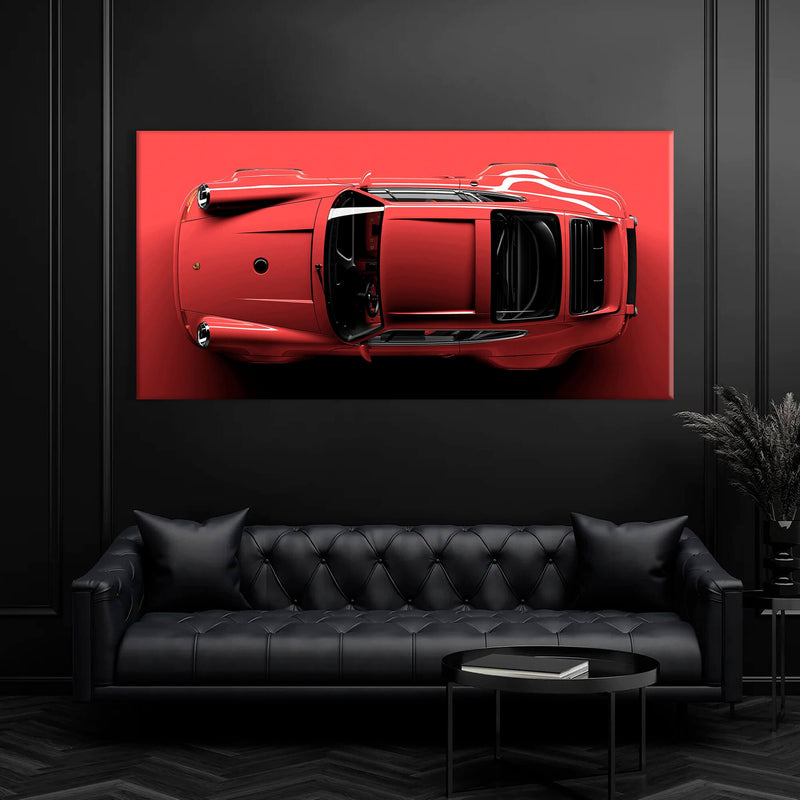 Rotes Porsche 911 Canvas