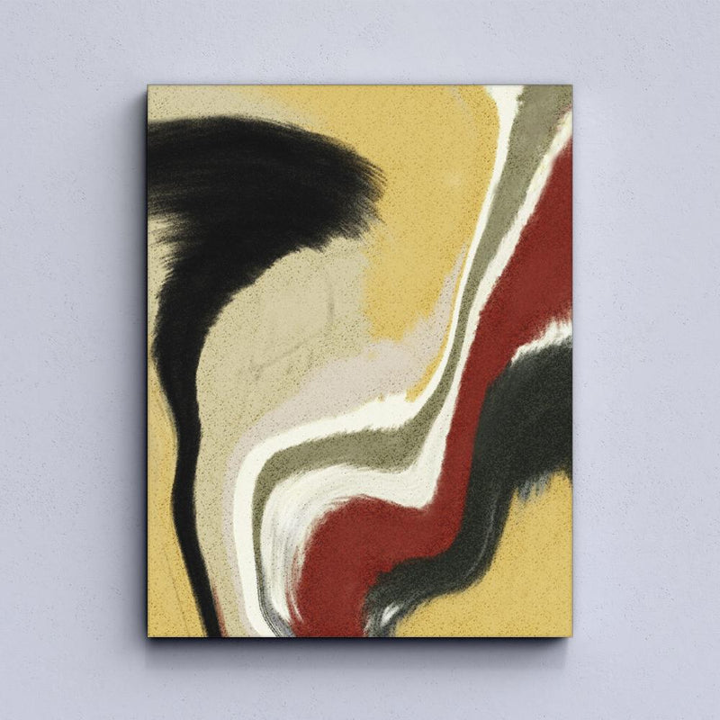 Red Yellow & Black Abstract Canvas