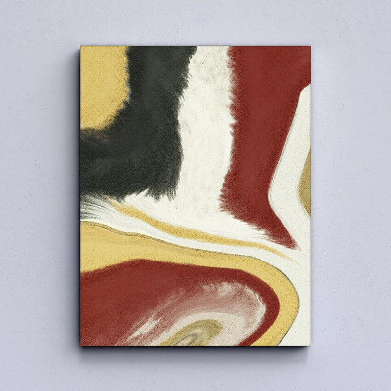 Red Yellow & Black Abstract Canvas