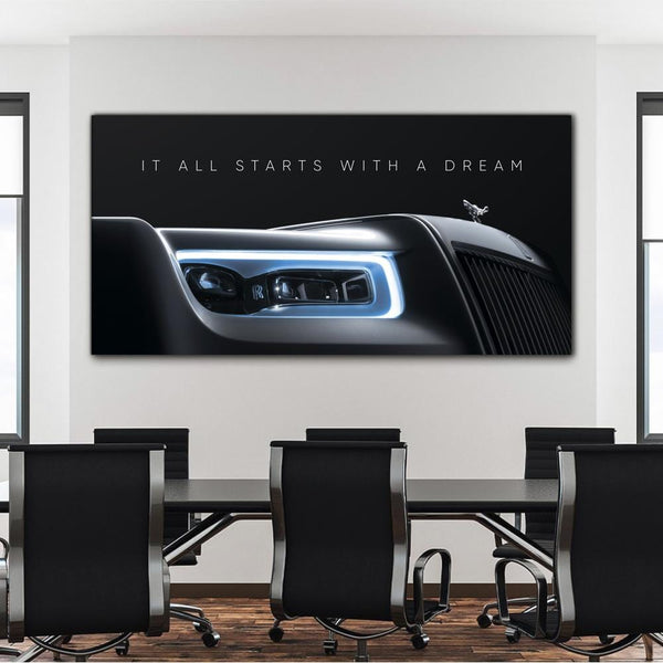 It All Starts With A Dream - Rolls-Royce Canvas