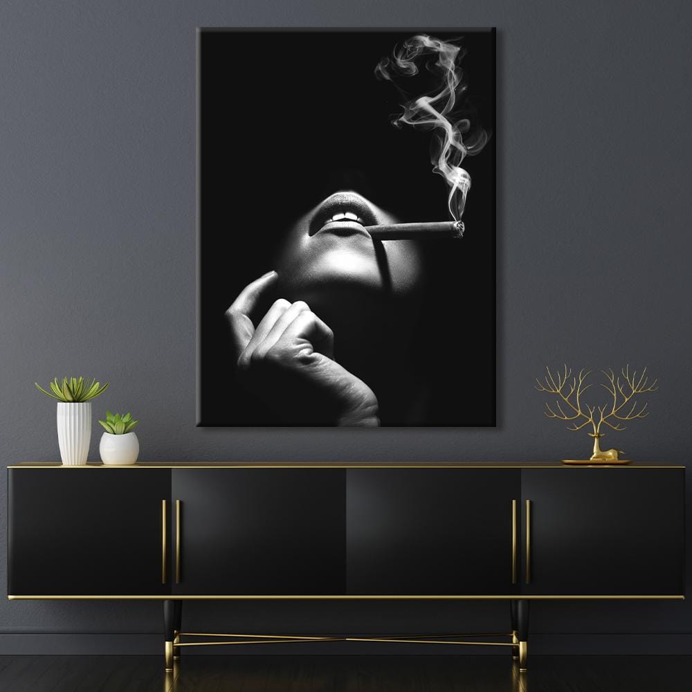 Smoking Women Canvas