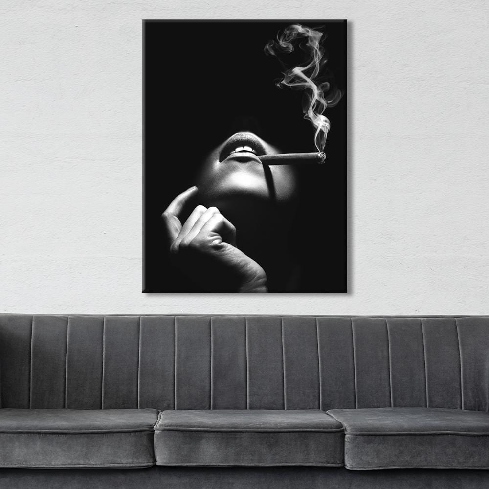 Smoking Women Canvas