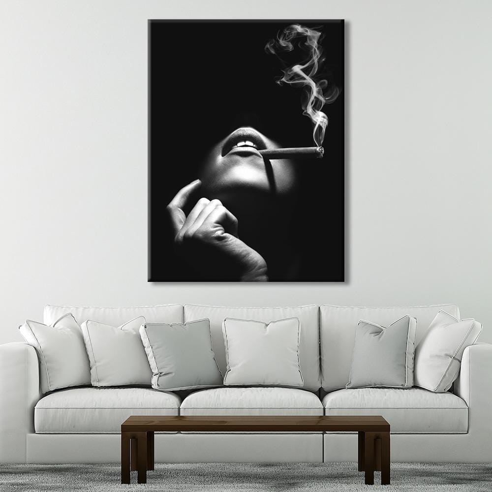 Smoking Women Canvas