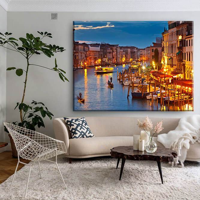 Venice at Night Canvas