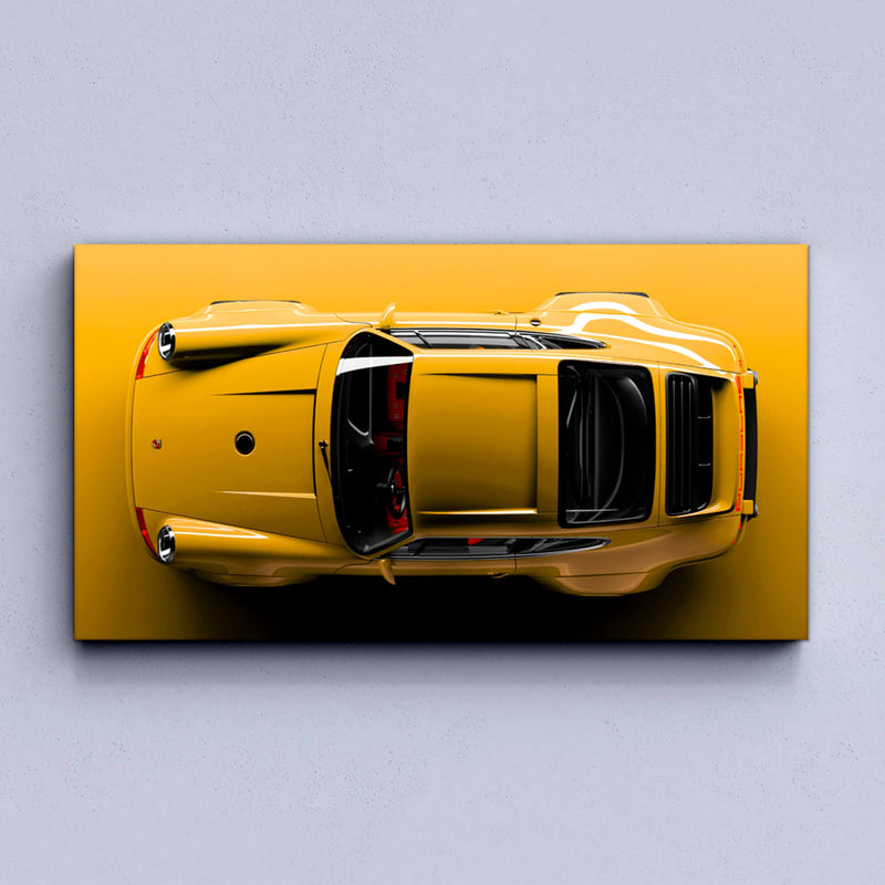 Gelber Porsche 911 Canvas
