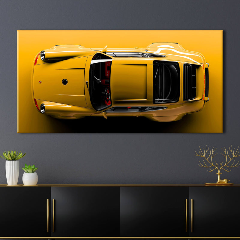 Gelber Porsche 911 Canvas