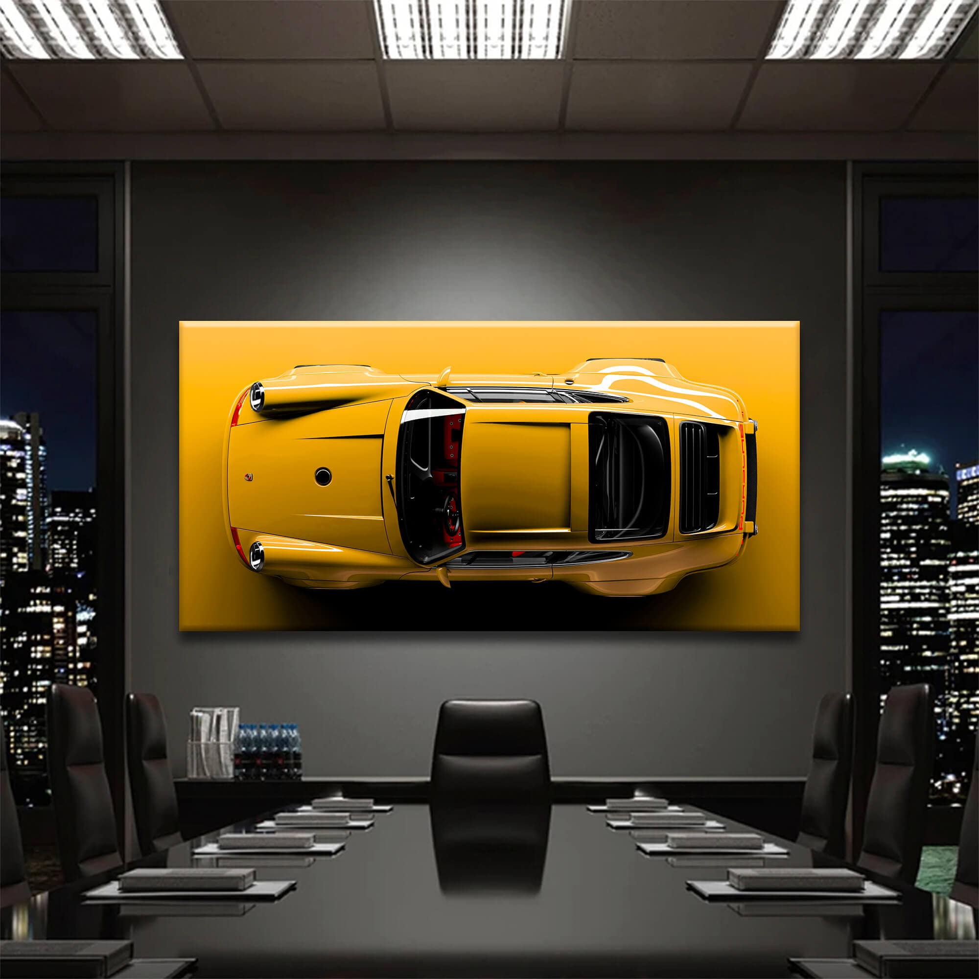 Yellow Porsche 911 Canvas