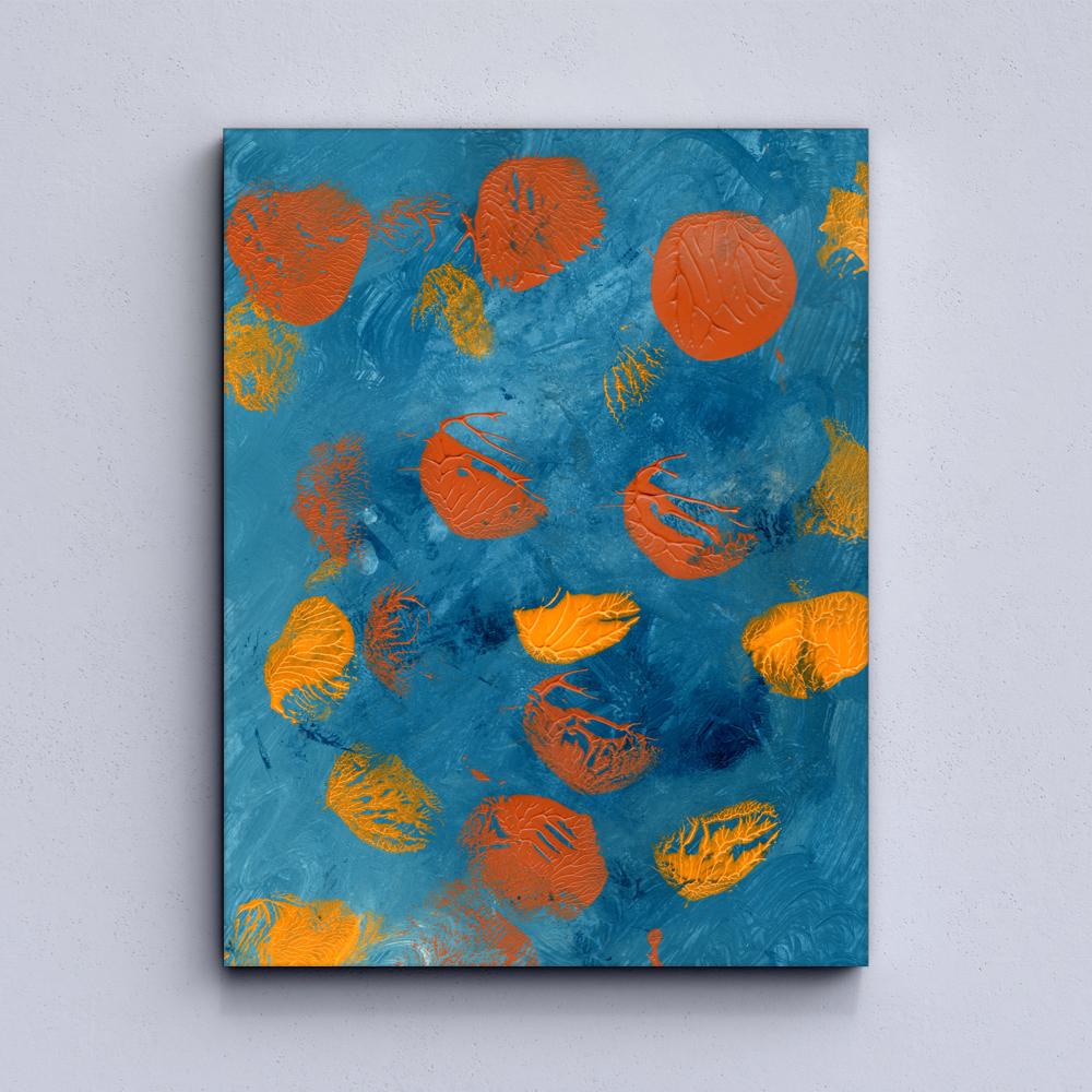 Yellow Orange Leaves Canvas